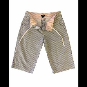 J. Crew City Fit Searsucker Bermuda Shorts